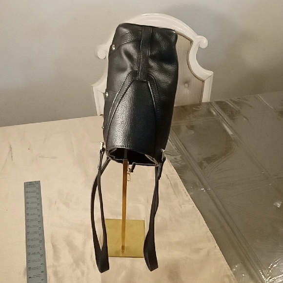 Black Leather Moschino Studded shoulder Handbag - Picture 4 of 8